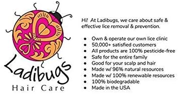 Ladibugs ריסוס מניעת כינים מנטה גדול 16oz | מרכיבים טבעיים | יעיל מאוד | שימוש יומיומי